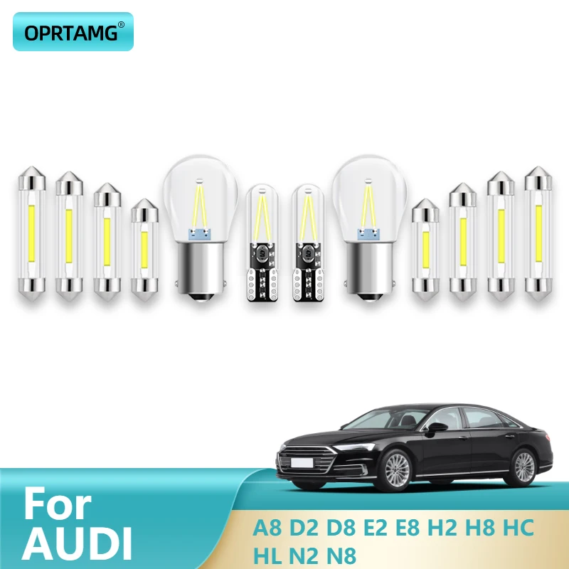 

OPRTAMG Canbus Vehicle Bulb Indoor Dome Map Trunk Light Kit For AUDI A8 D2 D8 E2 E8 H2 H8 HC HL N2 N8 1994-2022 Interior LED