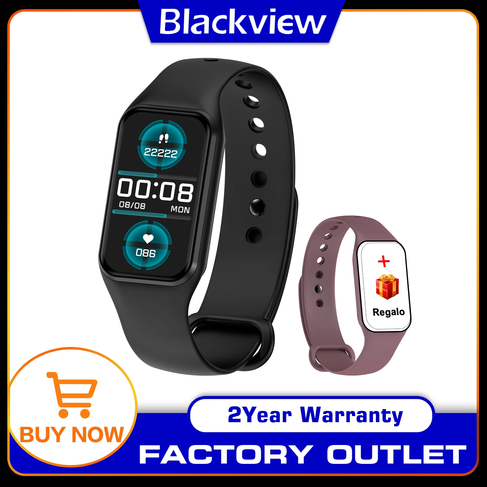 

Blackview R1 Bluetooth Smartwatch Sport Fitness Tracker Watch with Heart Rate Tracking Sleep Monitor Podometer Calorie Stopwatch