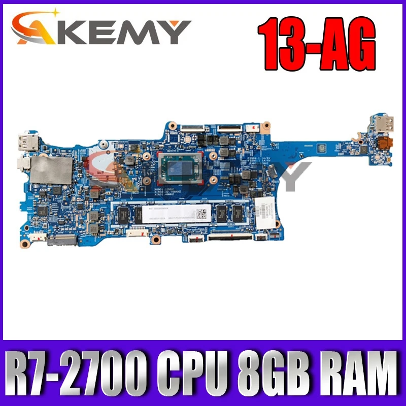 

Материнская плата Akemy для HP ENVY x360 Convertible 13-AG, Ryzen7 2700U, 8 ГБ, 17885 дюйма, 2 детской, 100% рабочих