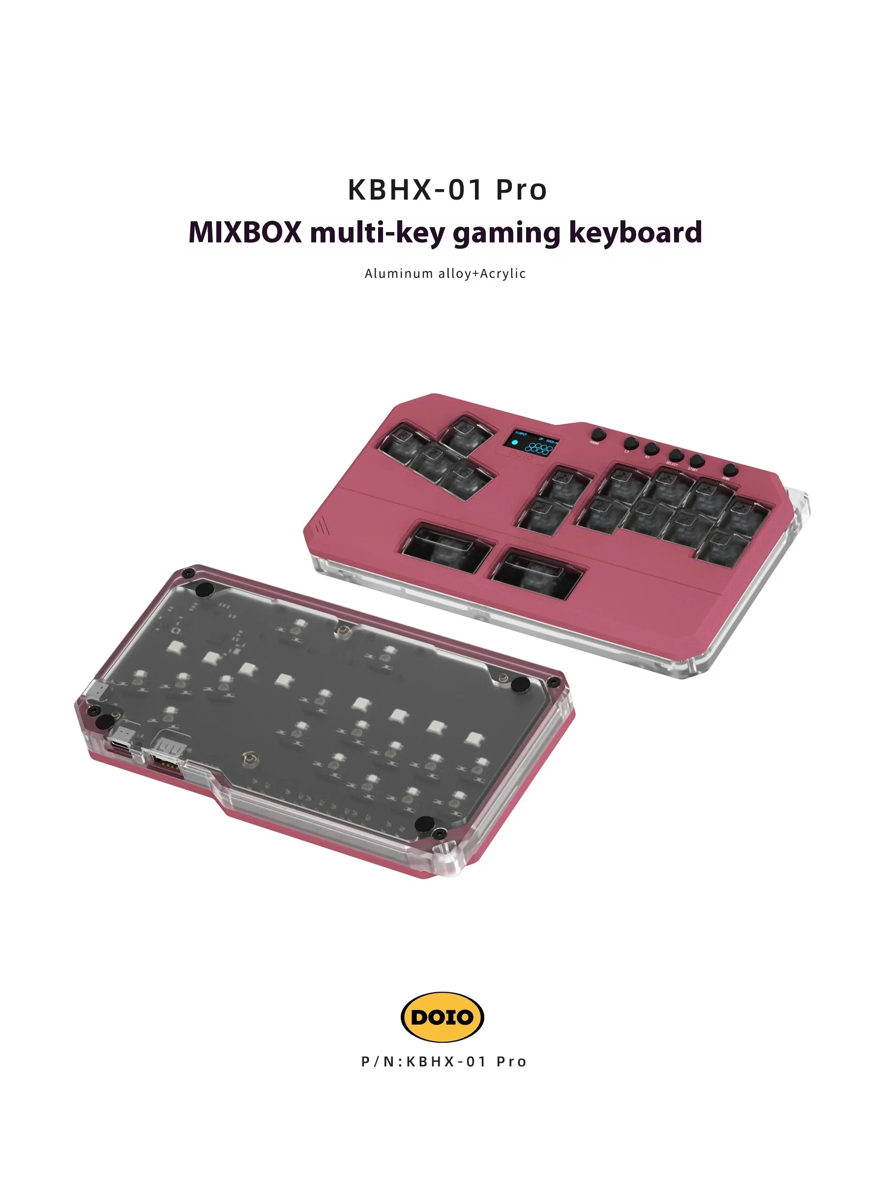 Doio Hitbox Kbhx-01 мини механическая клавиатура из алюминиевого сплава 16 клавиш