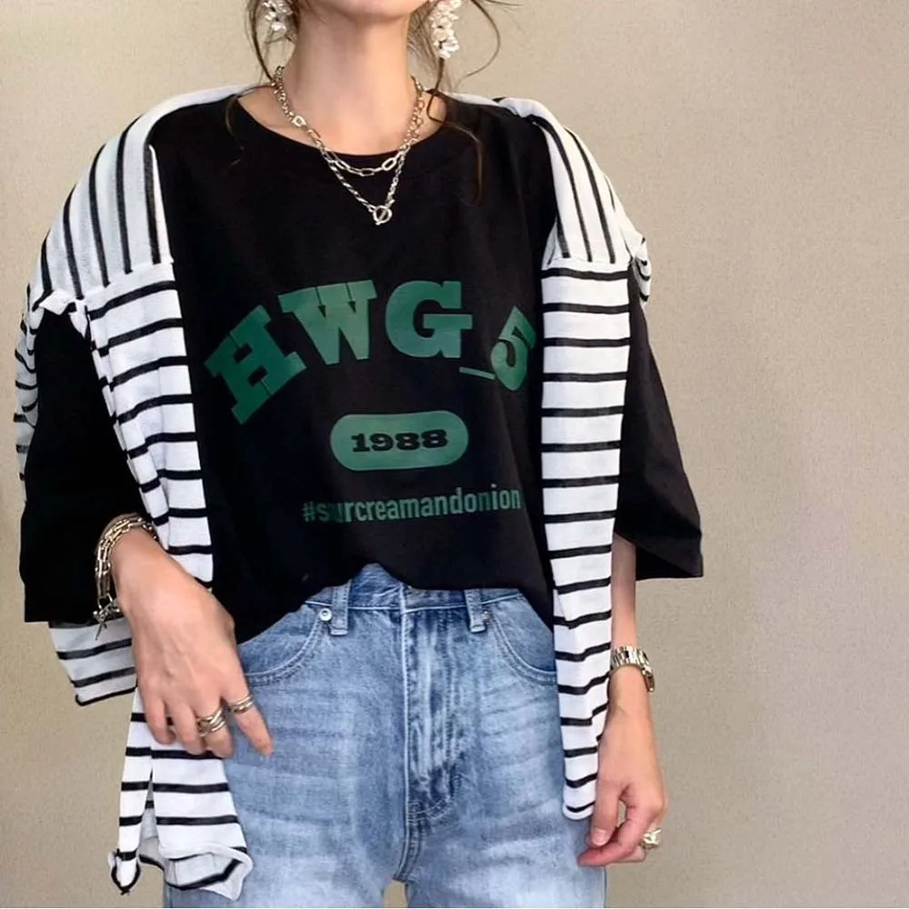 Футболка женская с коротким рукавом и круглым вырезом из хлопка |