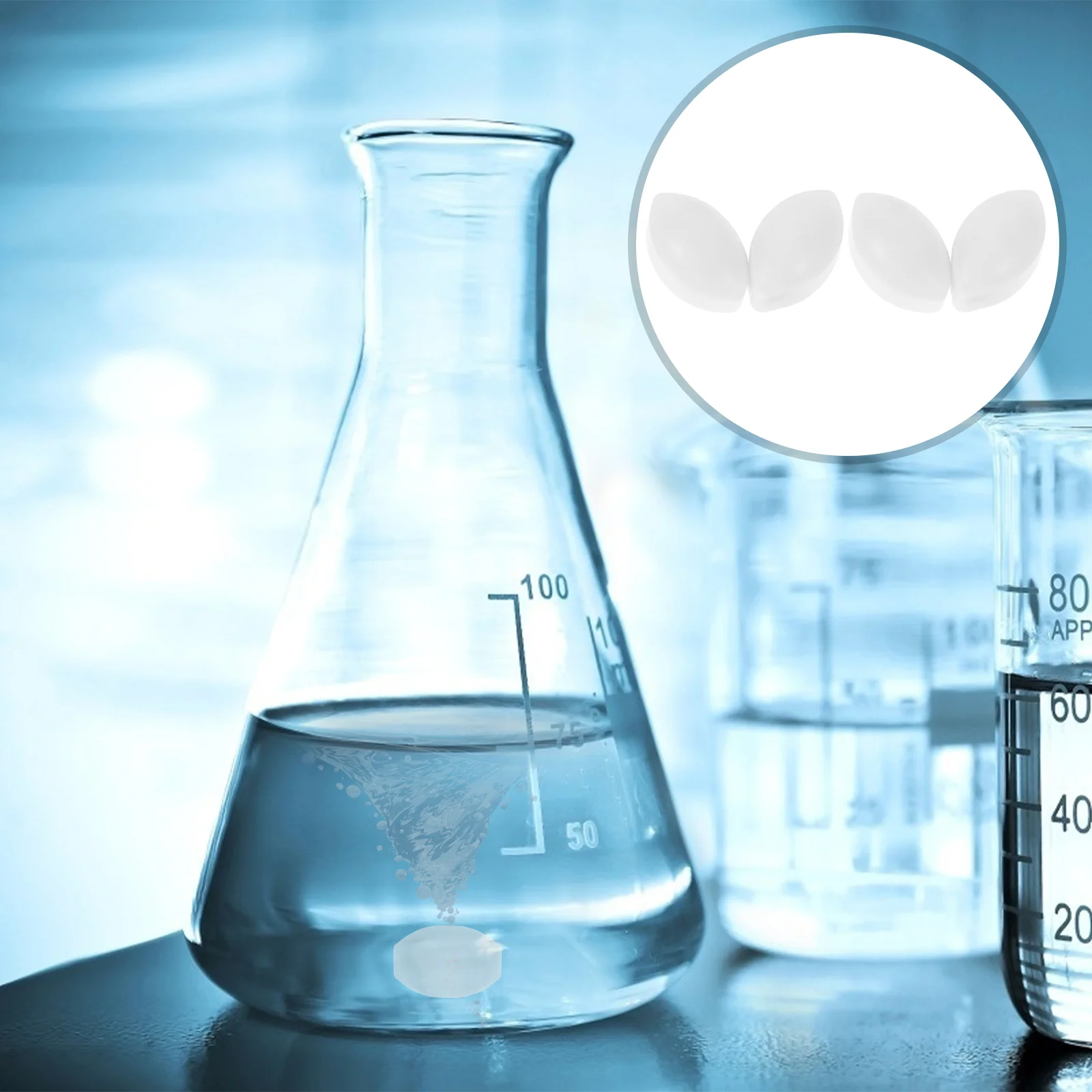 

4 Pcs Stirring Bar Hot Plate Stirrer Bars Magnetic Electromagnetic Mixer Rod PTFE Heated