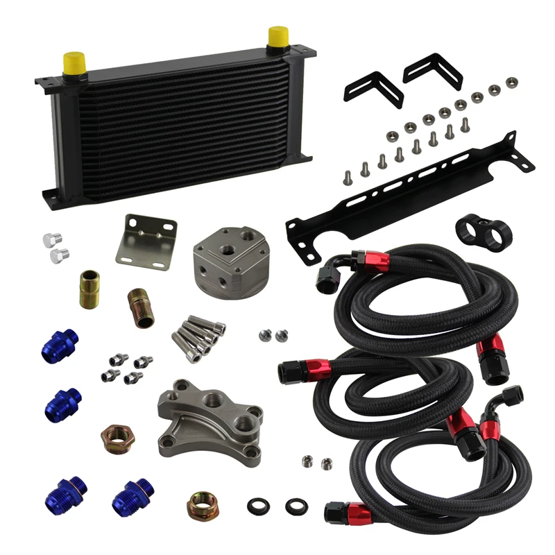 19 рядов масляный радиатор и фильтр Сэндвич-пластина подходит для Nissan Silvia S13 1989-1993