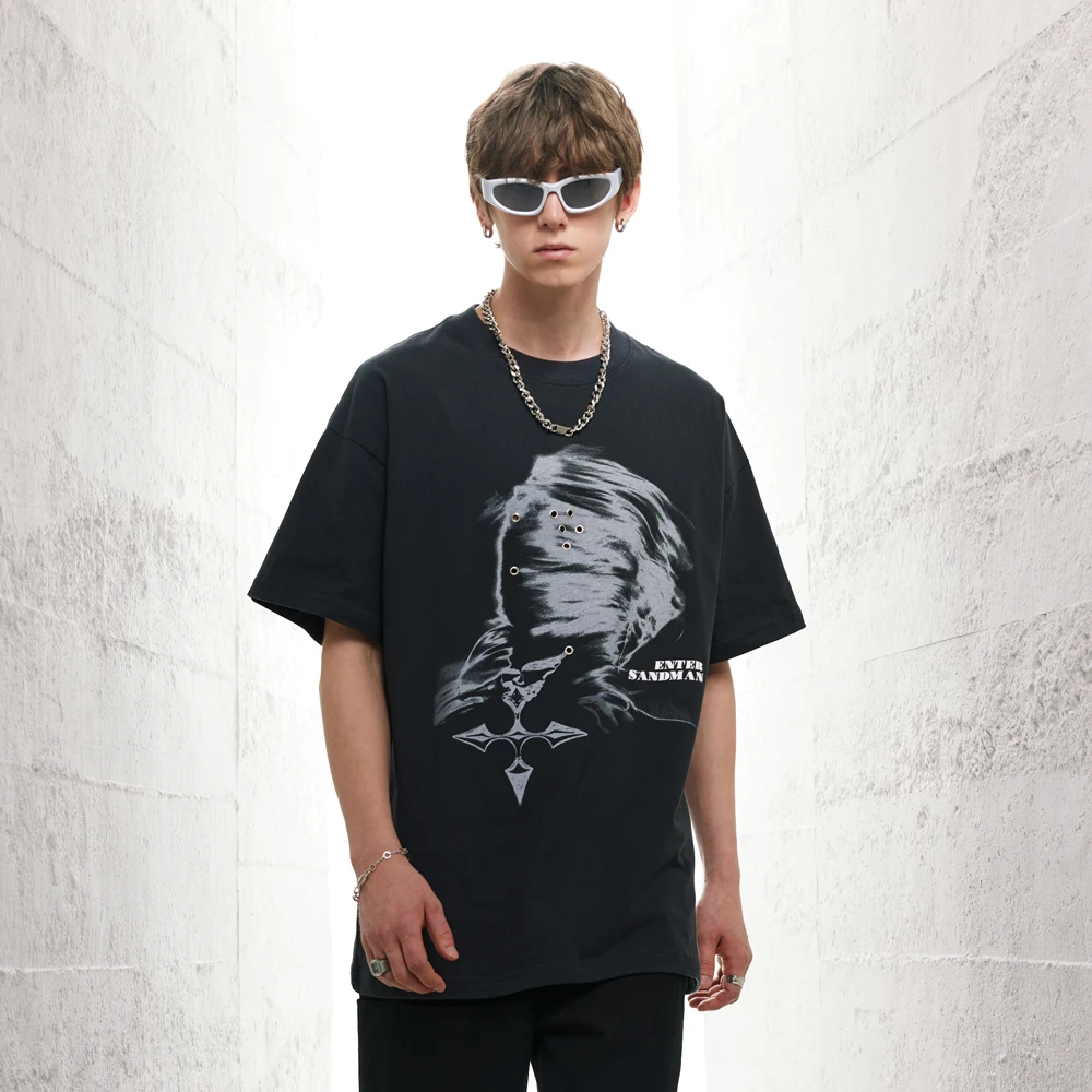 

Y2k High Street Goth T Shirts 2023 Cool Unisex Hip Hop Punk Oversize Women Men Clothing Summer Short Sleeve Cotton Tops Emo Tees