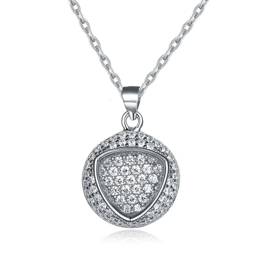 

Sterling Silver Necklace Boutique Diamond Pendant Simple and Stylish Pendant Necklace