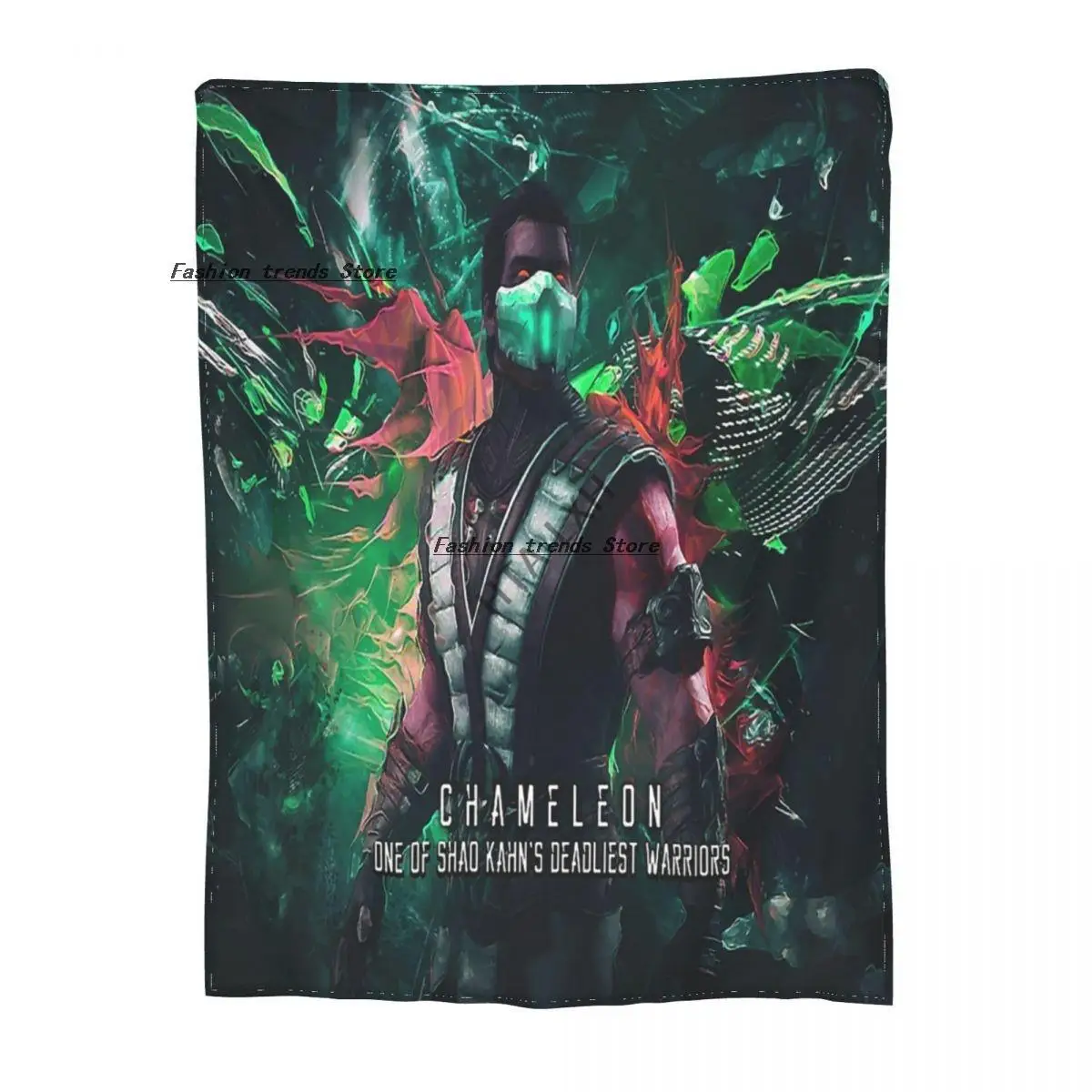 

Mortal Kombat Chamaleon Sherpa Blankets Ultra Soft Flannel Fleece Throw Blankets for Couch Sofa Bed