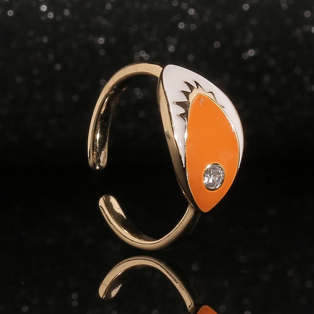 Новое Женское свадебное украшение медное эмалированное кольцо с дьявольским