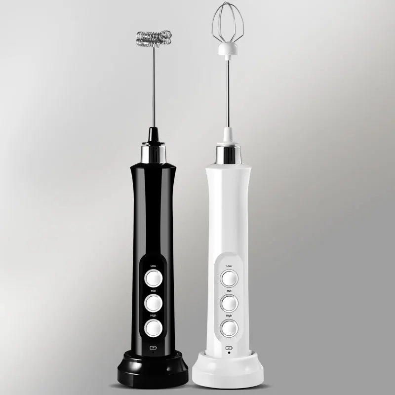 With Usb Charger Bubble Maker Whisk Mixer Stirring Stick For
