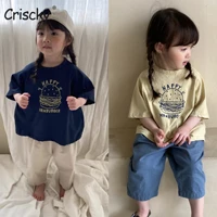 criscky cotton kid tshirt summer toddler kid baby girls clothes short sleeve top infant tee casual loose childrens t shirt