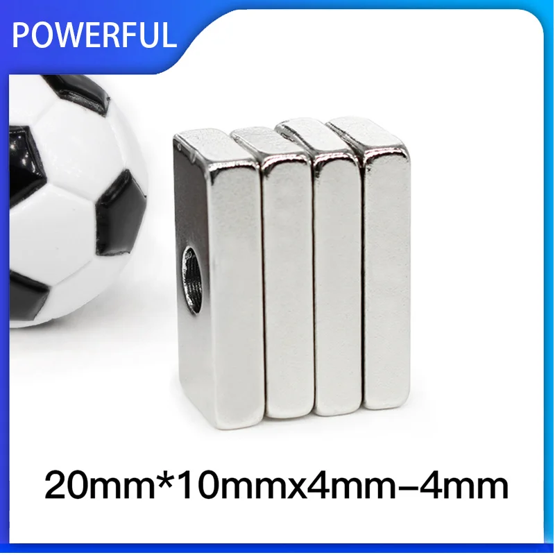 

2~100PCS 20x10x4-4mm Quadrate Countersunk Neodymium Magnet 20mm x 10mm x 4mm Hole 4mm Block Strong Powerful Magnets 20*10*4-4
