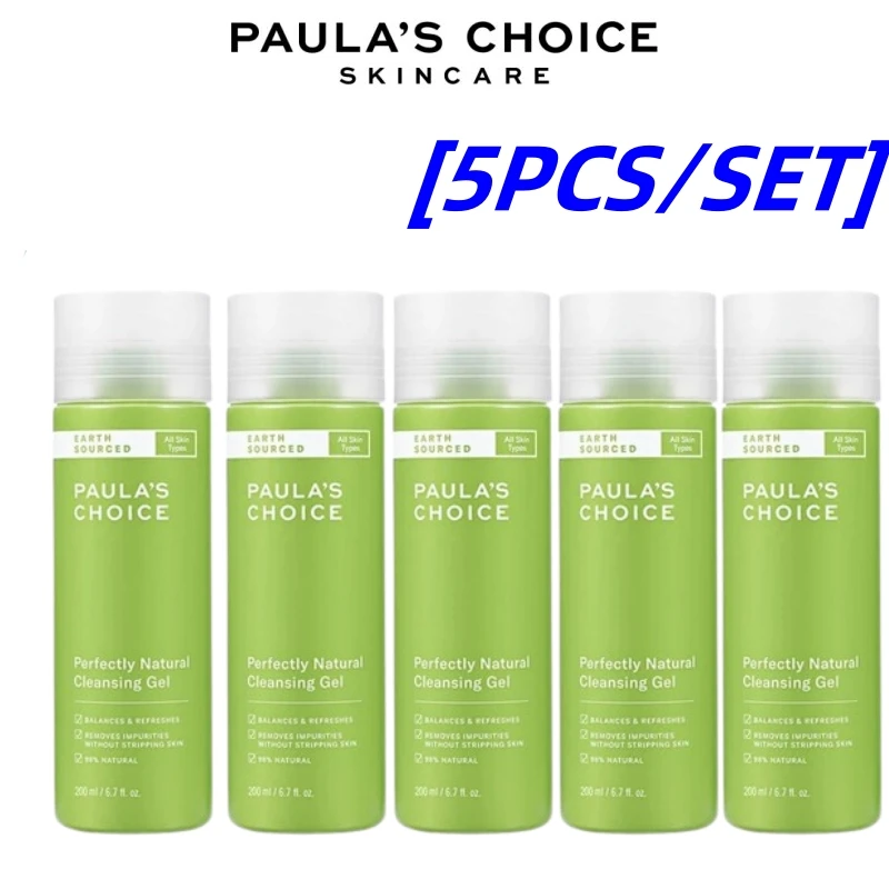 

5pcs Paulas Choice EARTH SOURCED Perfectly Natural Gel Cleanser Repair for All Skin Types Paula Choice Skin Care 200ml