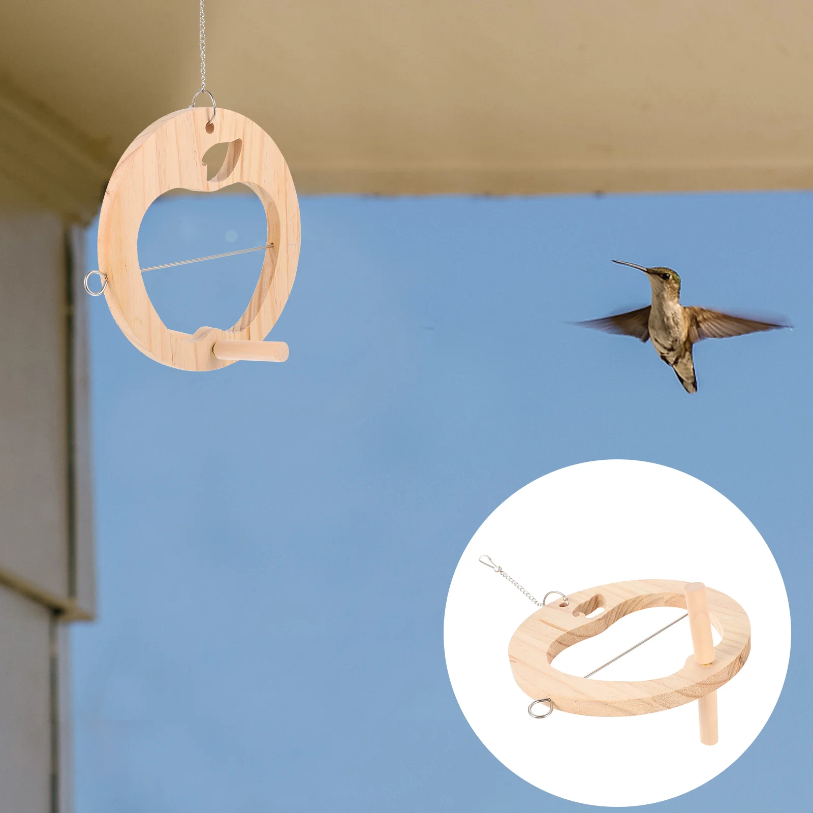 

Bird Parrot Hanging Skewer Cagestand Ornament Wooden Decor Vegetableswing Small Tearing Fruit Feeder Perch Platform Wood Play