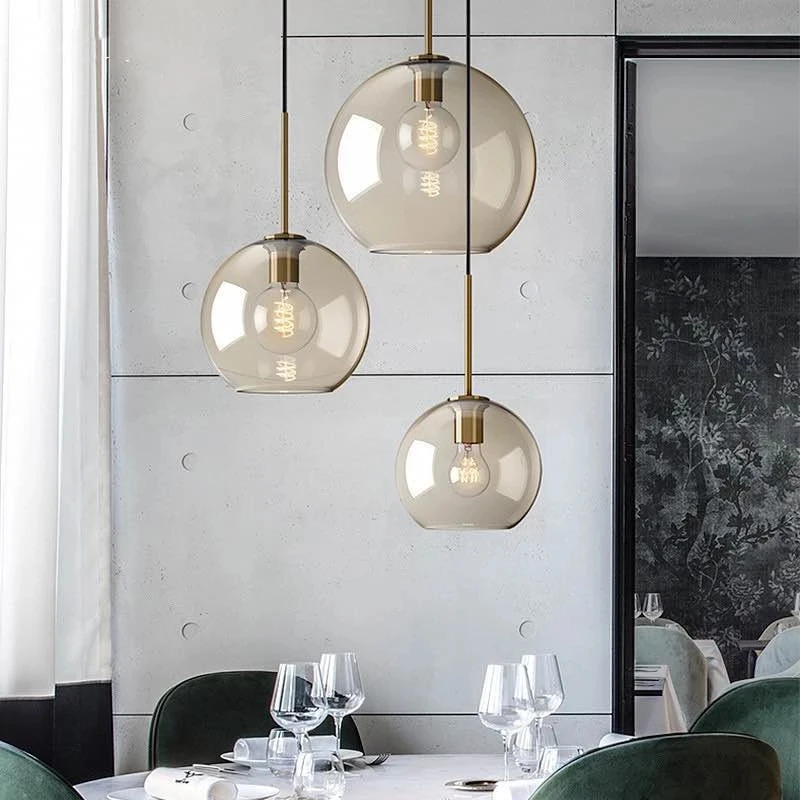 

Nordic Glass Lampshade LED Pendant Lights for Dining Room Pendant Lamps Indoor Lighting Art Bedroom Bedsides Hanglamp Home Decor