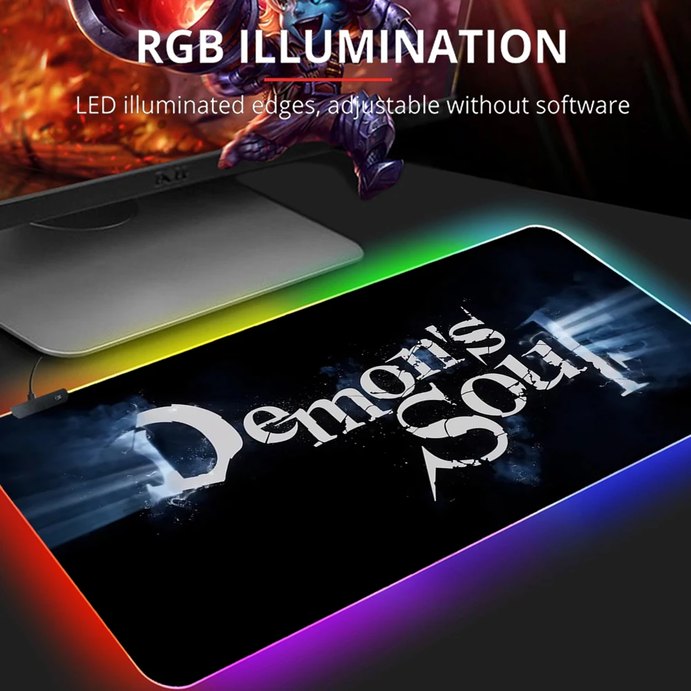

RGB LED Gaming Mouse Pad Mousepad Large Mause Pad Keyboard Desk Carpet Game Rubber No-slip Mouse Mat Gamer Desk mats Dark Souls
