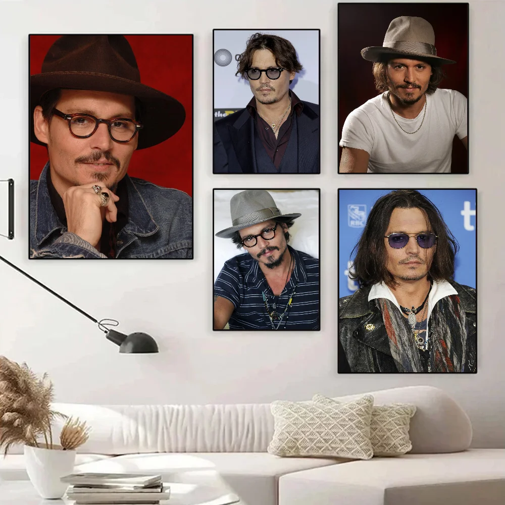 Джонни Депп Американская Звезда Самоклеящаяся Водостойкая Бумажная