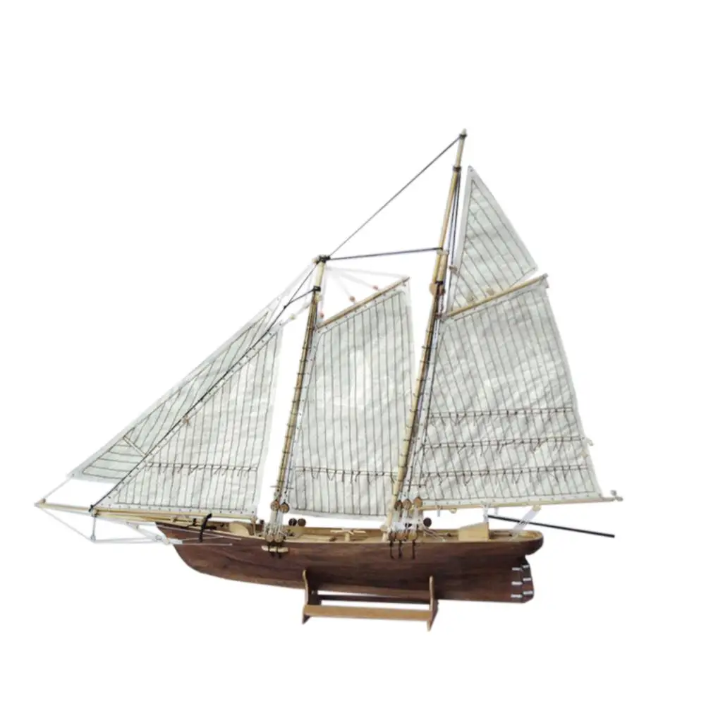 

Деревянная сборка «сделай сам», модель корабля, Классическая парусная лодка, лазерная резка, головоломка, игрушки, 1:120
