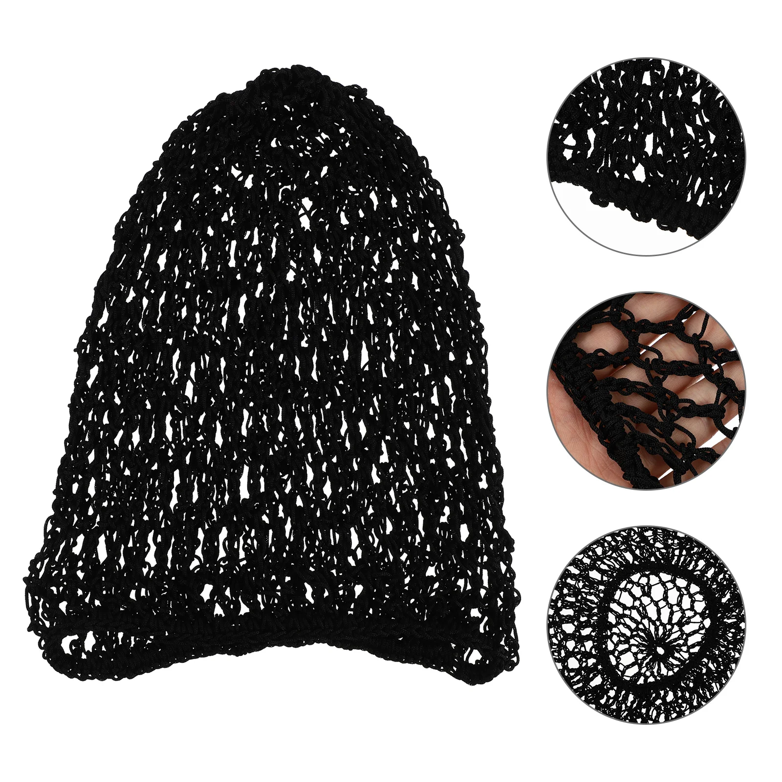

3 Pcs Breathable Updo Cap Crochet Hairnet Women Hats Braid Accessories Bag Lady Polyester Sleep Women's Hook