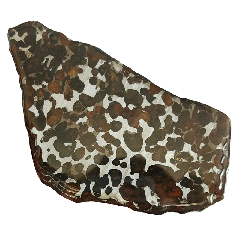 

High-quality Kenyan Olive Meteorite Natural Meteorite Material Specimen Ornament 87.8g Sericho Olive Meteorite Large Slice