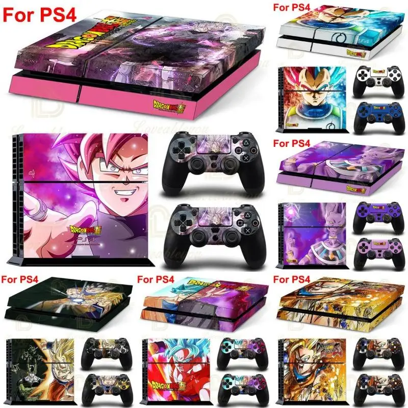 

Son Goku Dragon Ball Z Console Stickers For SONY PS4 Pro Slim Zamasu Full Body Skin Decals For PlayStation 4 Controller Gamepad