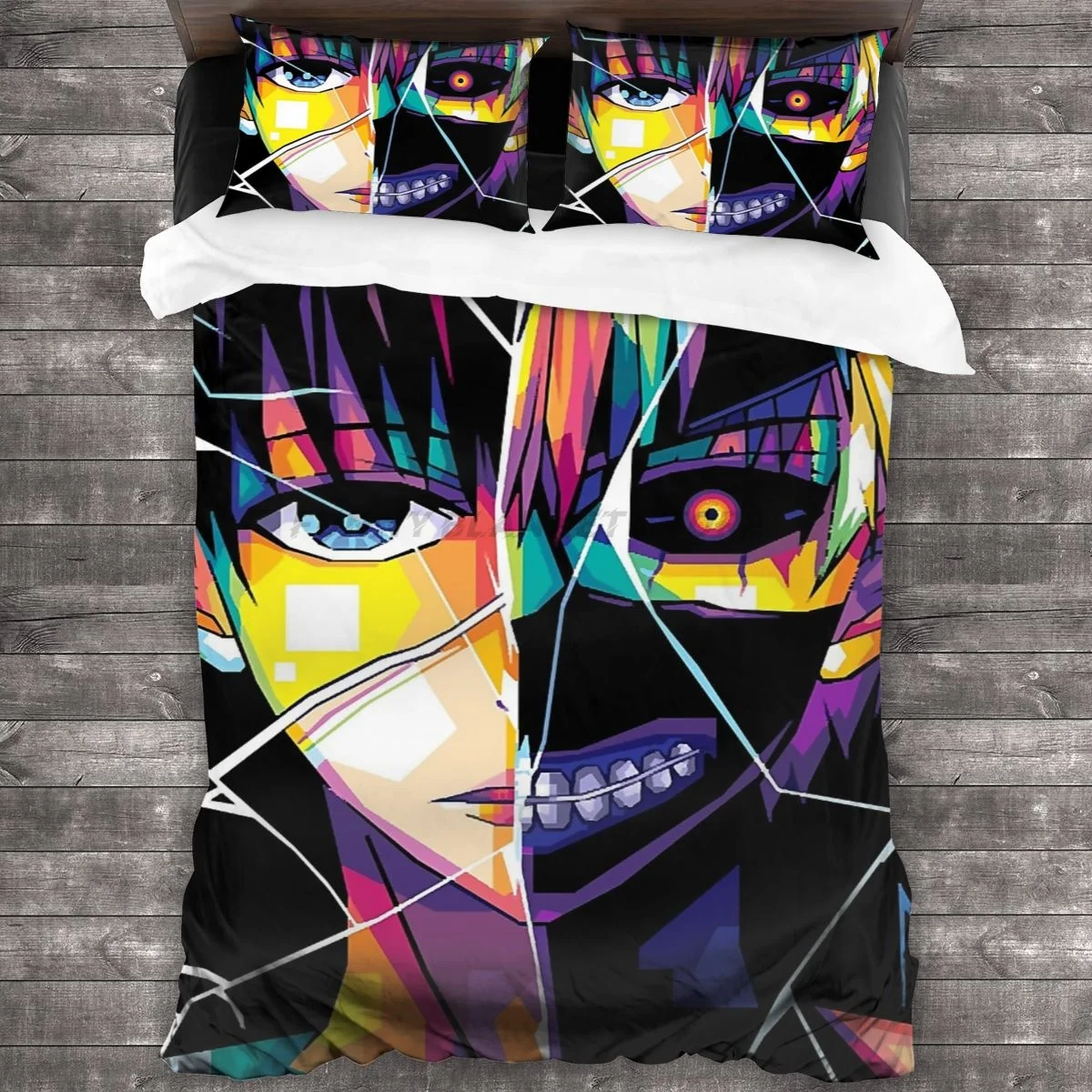 

Kaneki Bedding Set Duvet Cover Pillowcases Comforter Bedding Sets Bedclothes