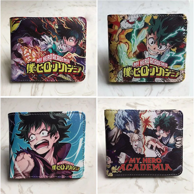 

My Hero Academia Wallet Japanese Anime Character Pattern Short Wallet Student Wallets Money Purse Wallet for Women