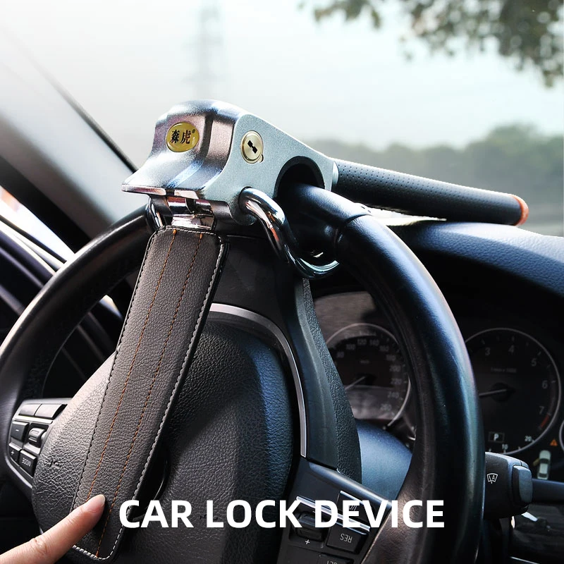 

Car Steering Wheel Lock Anti Theft Protection T-Locks Foldable Automobile Steering Lock Security Car Locks for Car Accessories