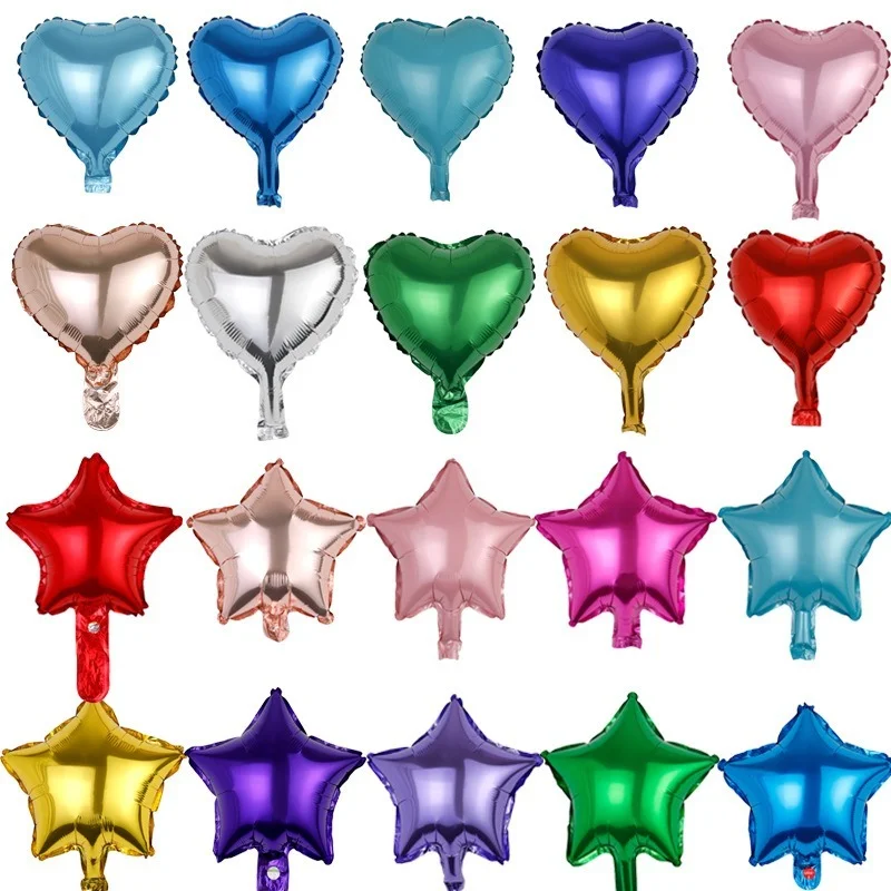 

5/10 Inch 10/20 Pieces/Lot Inflatable Heart Shaped Foil Balloons Wedding Birthday Party Background Decorations Baby Shower