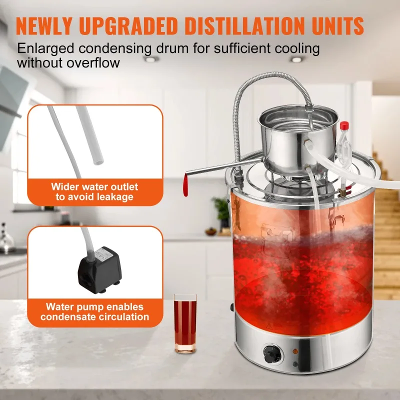 Фото 【Премиум】 SucceBuy Дистиллятор для воды Still 15 Gal (50 л) с трубкой из нержавеющей стали для домашнего дистиллирования виски, вина, бренди №4