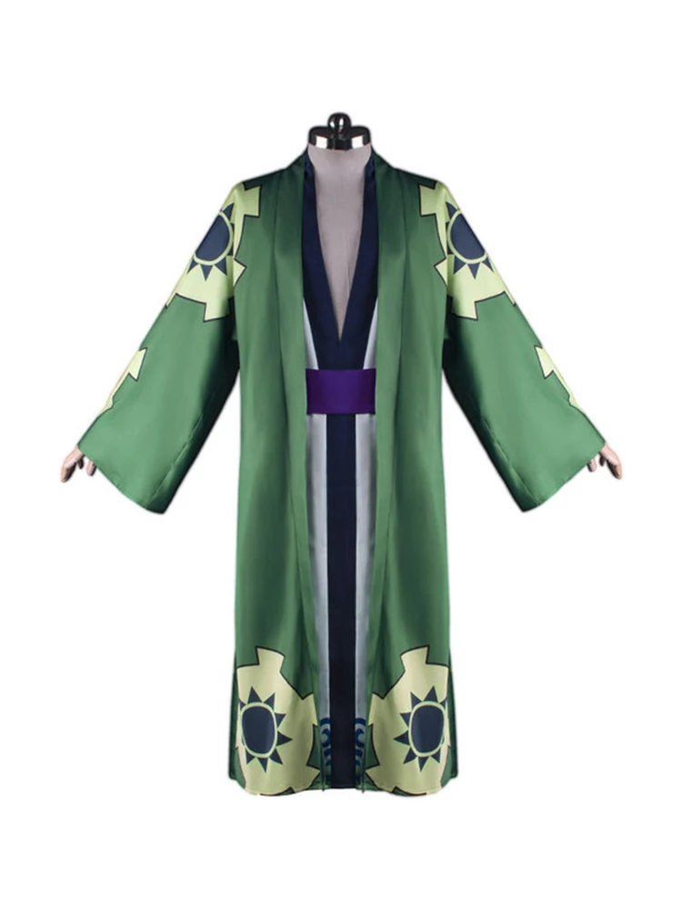 

Anime One Piece Roronoa Zoro Kimono Cosplay Costume Robe Cloak Belt Full Suit Adult Woman Men Christmas Carnival Party Gifts