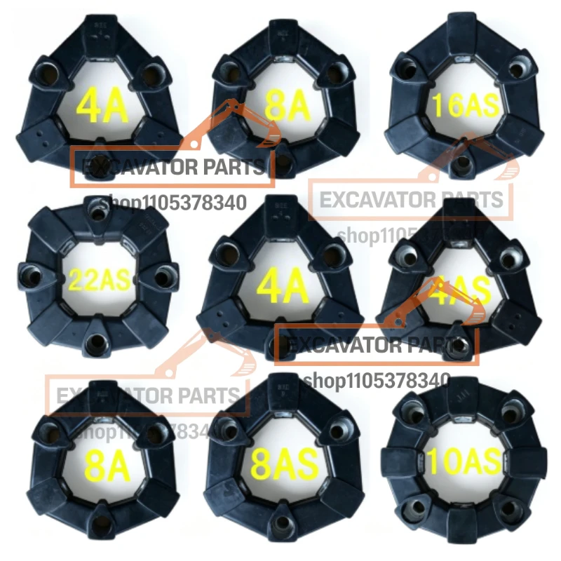 Фото Гибкая резиновая муфта 4A 4AS 8A 8AS 16A 16AS 25A 25AS 28A 30A 30AS для Centaflex, Mikipulley, Lovejoy, экскаваторов №1