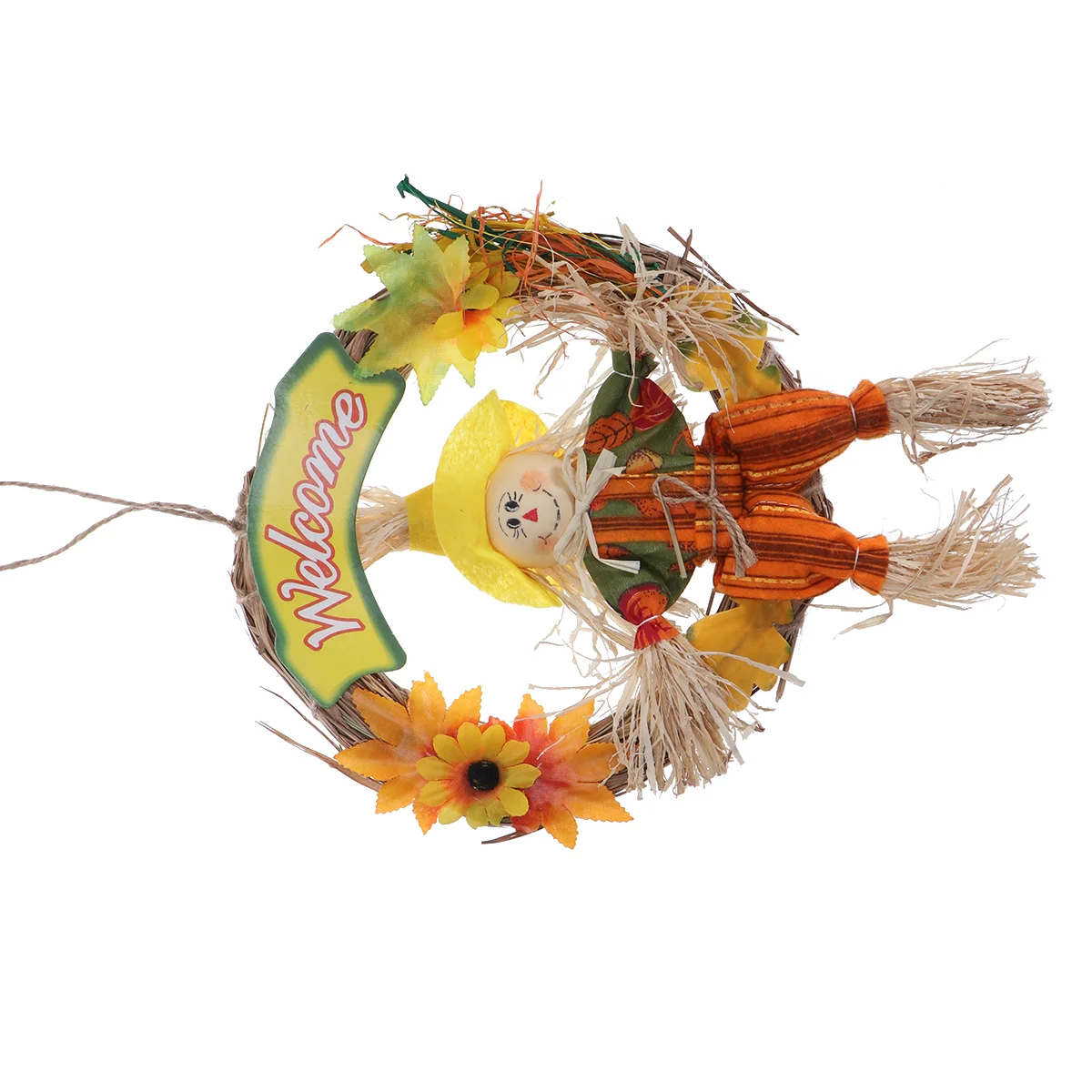 Женский подвесной пугал украшение для Хэллоуина венка бамбуковый Осенний урожай