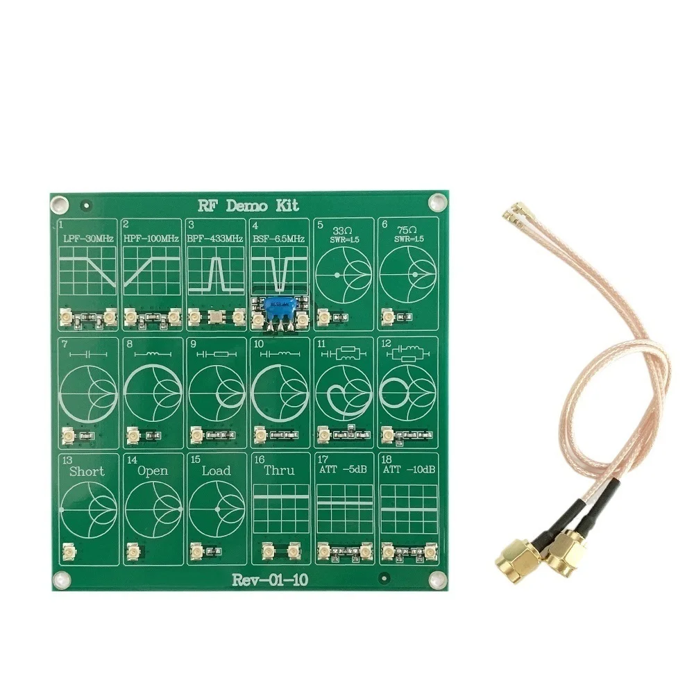 

RF Demo Kit for NanoVNA VNA RF Test Board Vector Network Test Filter / Attenuator Network Analyzers Electrical Instruments