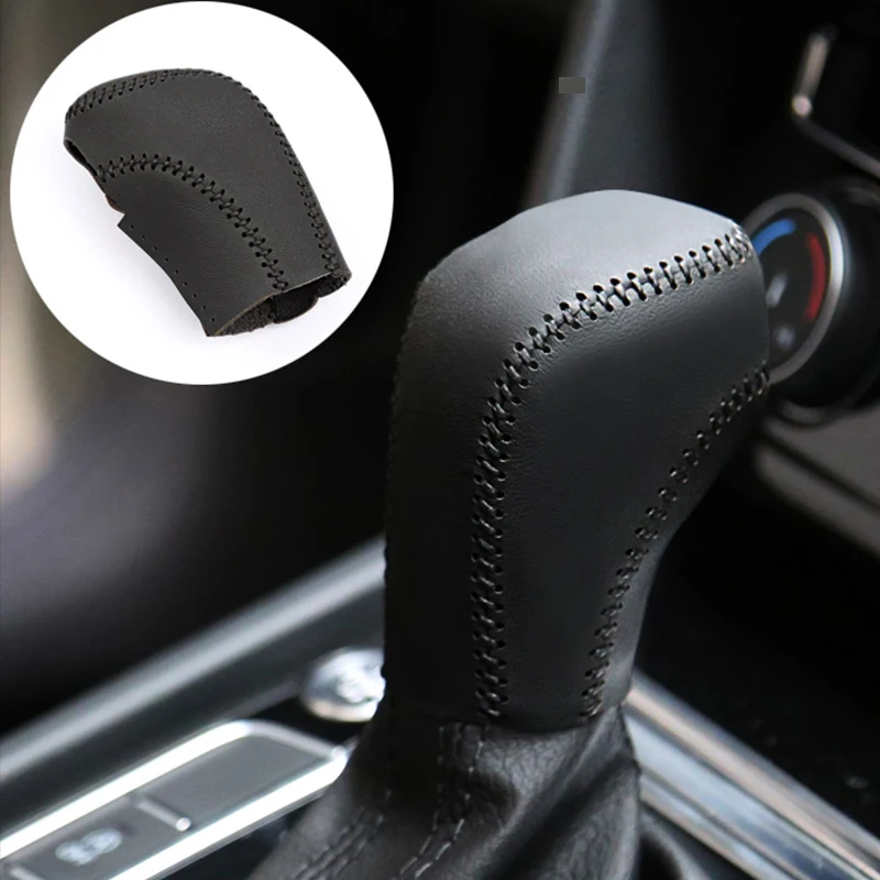 

For Volkswagen VW Golf 6 7 MK6 MK7 Polo 6R 6C Tiguan MK2 Passat B7 B8 Leather Car Gear Shift Knob Cover Case Accessories