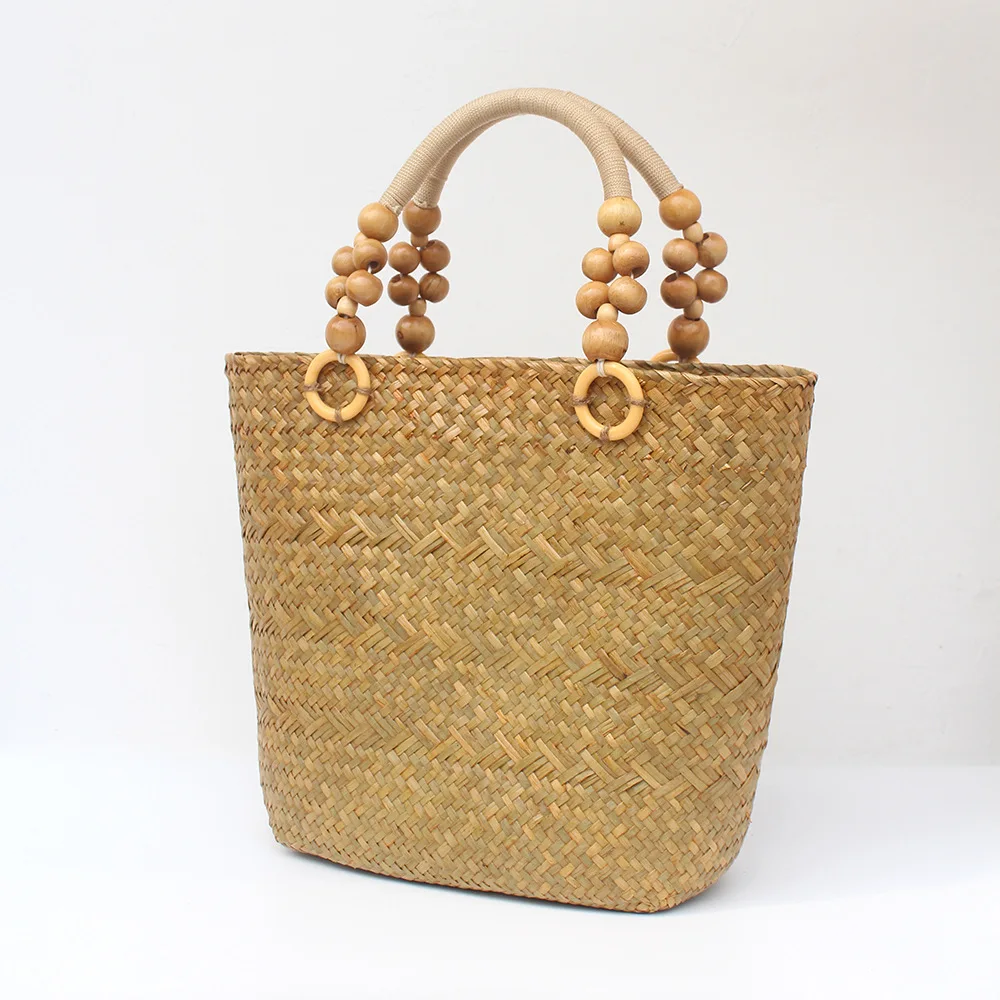 

Brand Design Women's Straw Plaited Casual Beach Handbag Summer Travel Shopping Totes Shoulder Bags