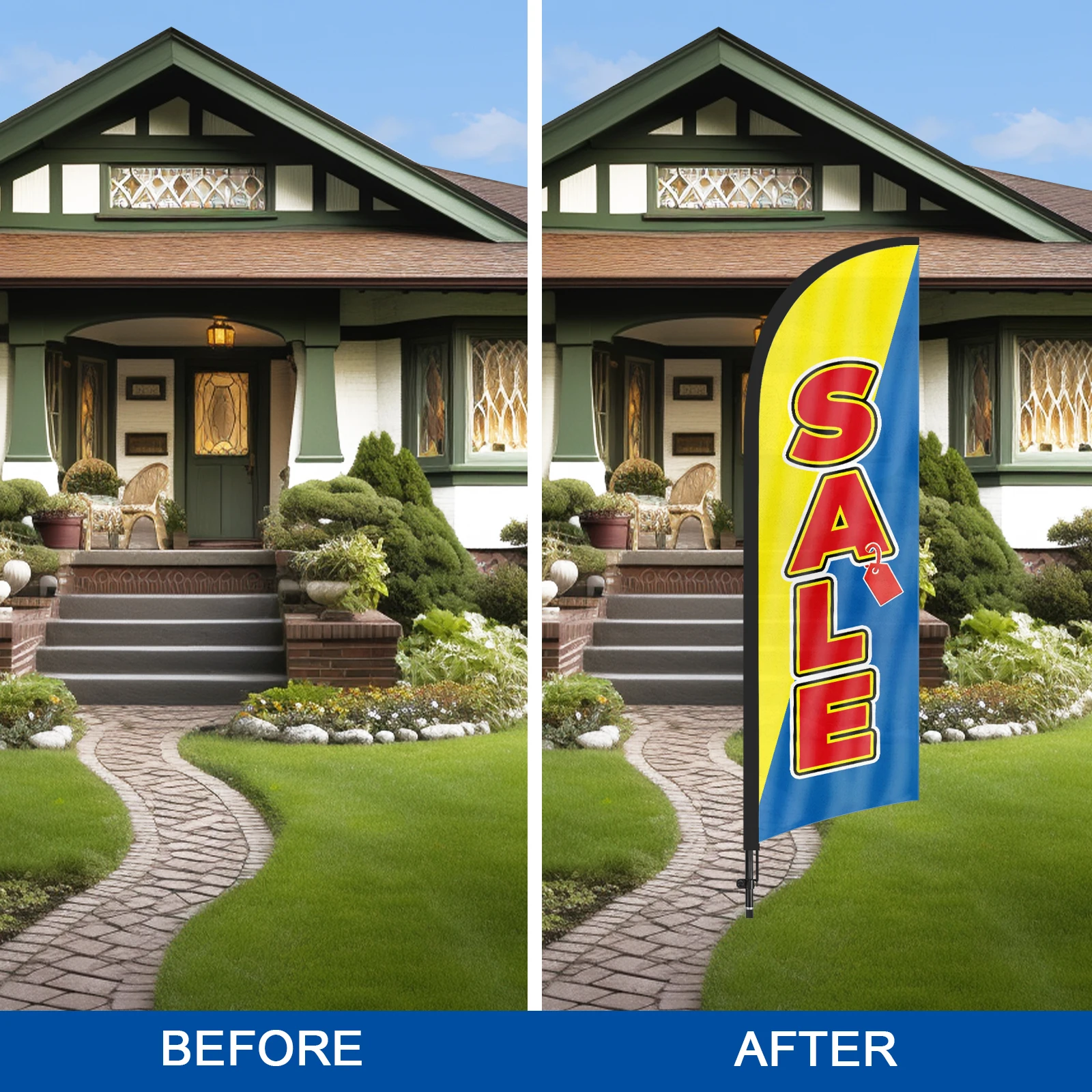 FSFLAG 1 шт. 280 см распродажа флаг с перьями флагштоком рекламный наружный баннер