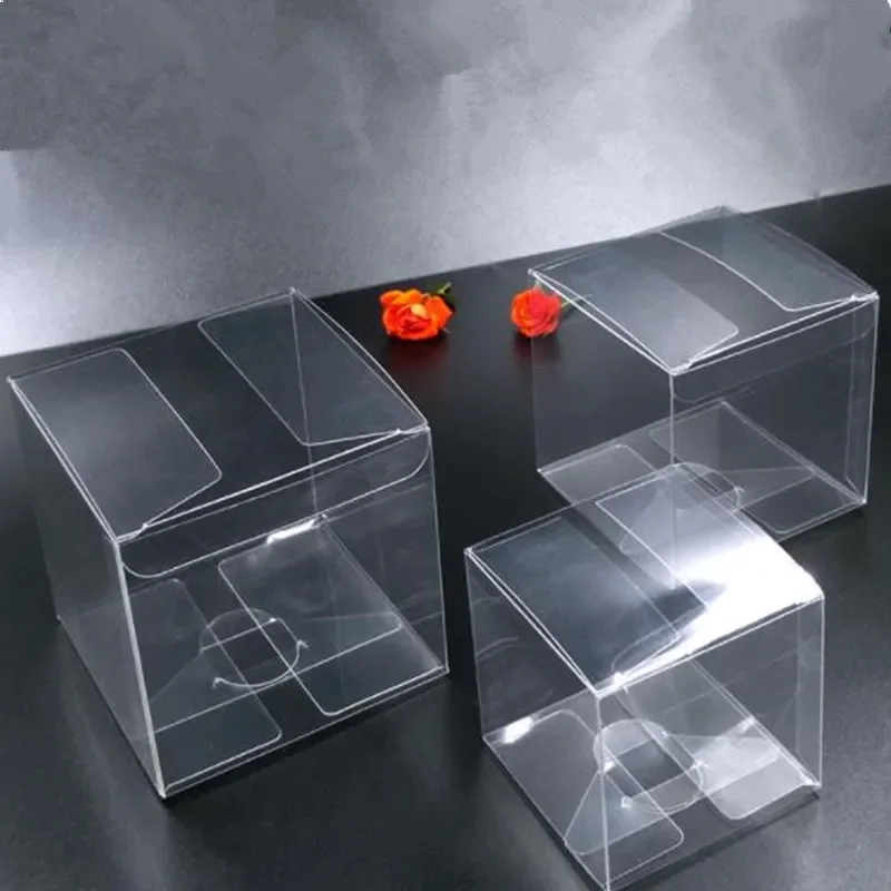 8x8x8 см с защитной пленкой прозрачная ПВХ коробка для конфет подарочная дня