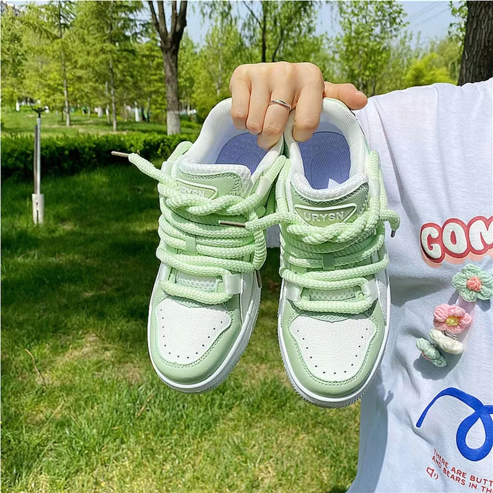 Luxury Sneakers Heart Fashion Women Casuals Basketball Style Sneakers 2022 New Couple Trend Lace-up White Blue Shoes Sport