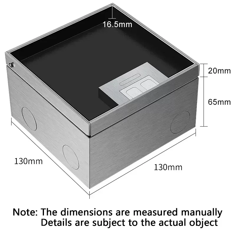 Напольная розетка из нержавеющей стали 130 мм * встроенная скрытая