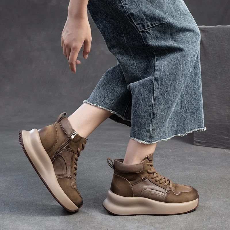 DRKANOL модные женские ботильоны на танкетке осенне-зимние короткие ботинки