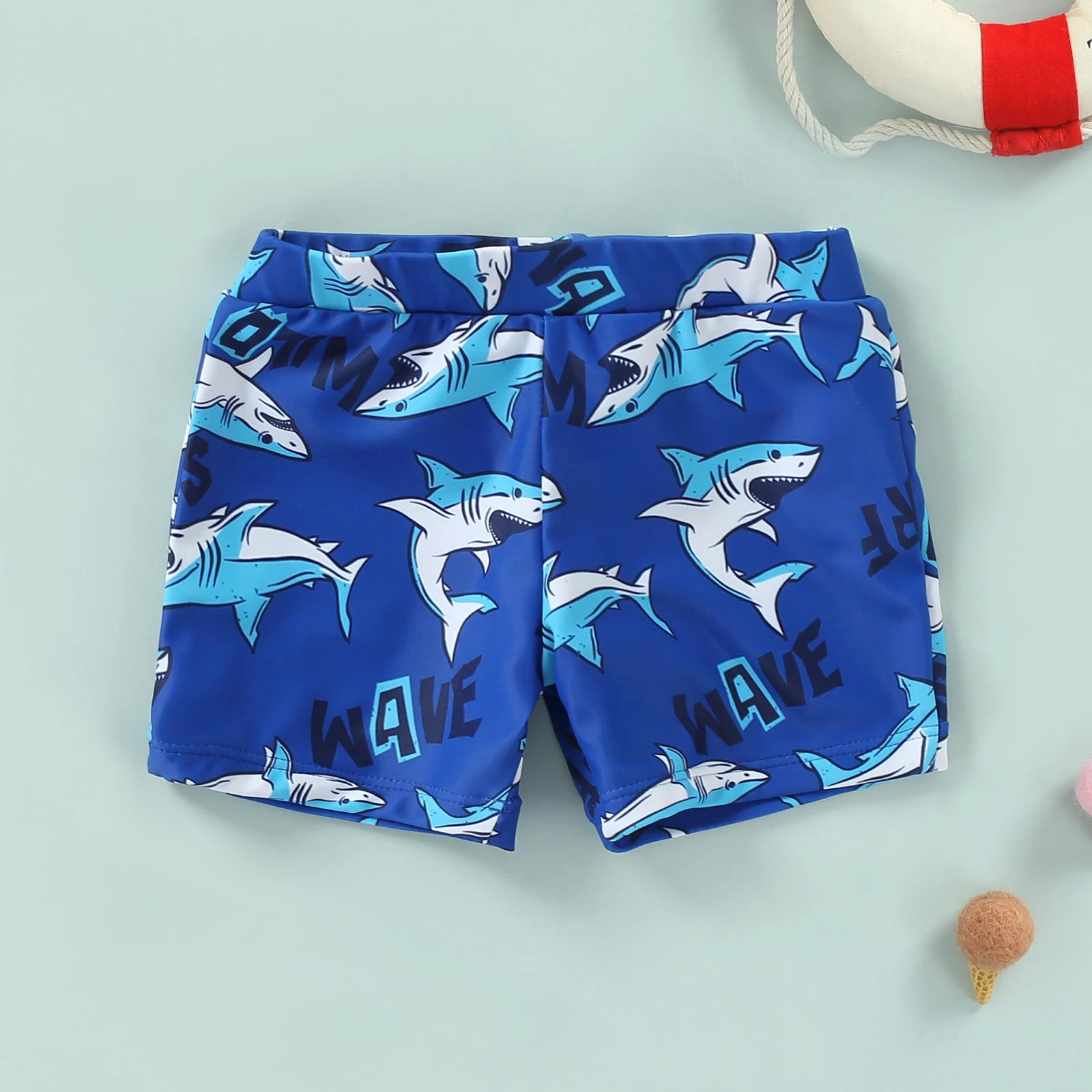 

6M-5T Boys Animal Print Swimwear Bottoms Kids Elastic Waist Shark Dinosaur Print Beachwear Shorts Briefs
