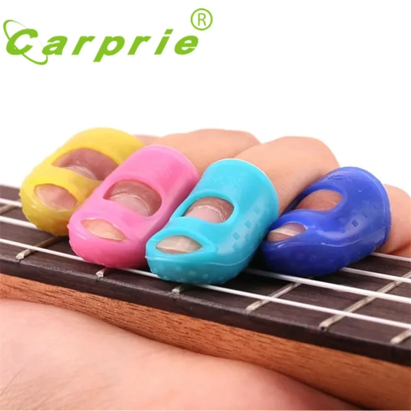 

For New 4PCS Guitar Fingertip Protectors Finger Guards For Ukulele Guitar Accessories High Quality Wholesale Price