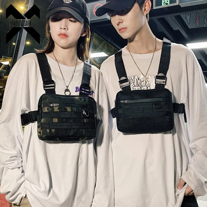 

11 BYBB'S DARK 2022 Hip Hop Streetwear Tactical Shoulder Bags Chest Rig Bag Male Functional Waist Pack Adjustable Pockets WB619