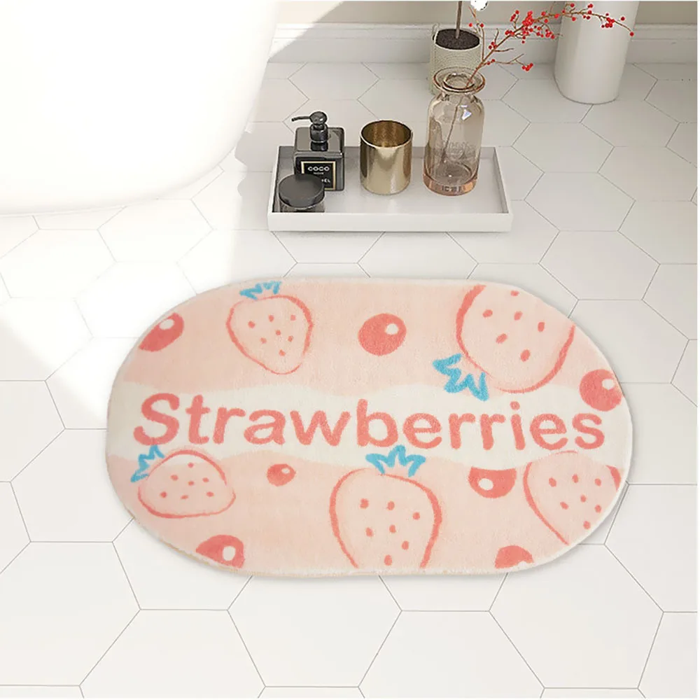 

Plush Warm Carpet Water absorption Cartoon Carpet Cute Plants Animal Mat Rug Bedroom Mat Non-slip Bathroom Soft