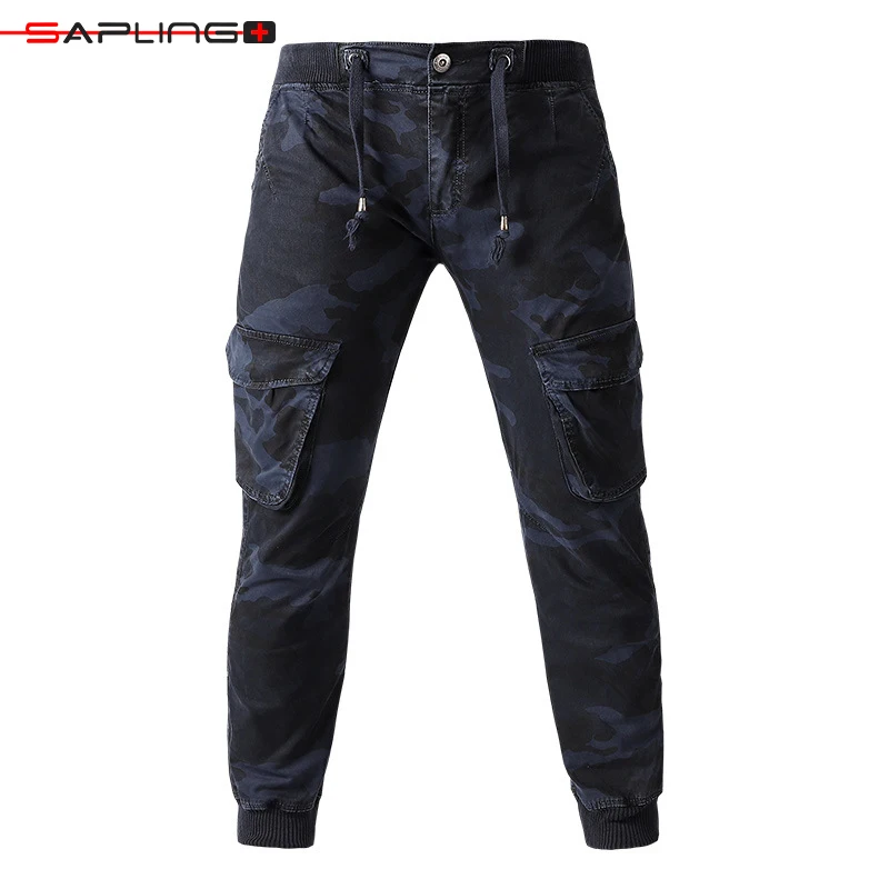 

Japanese Style Camouflage Men Cargo Pant Cotton Skinny Pants Mens Pencil Pants Multiple Pockets Cargo Sports Pants Male Trousers