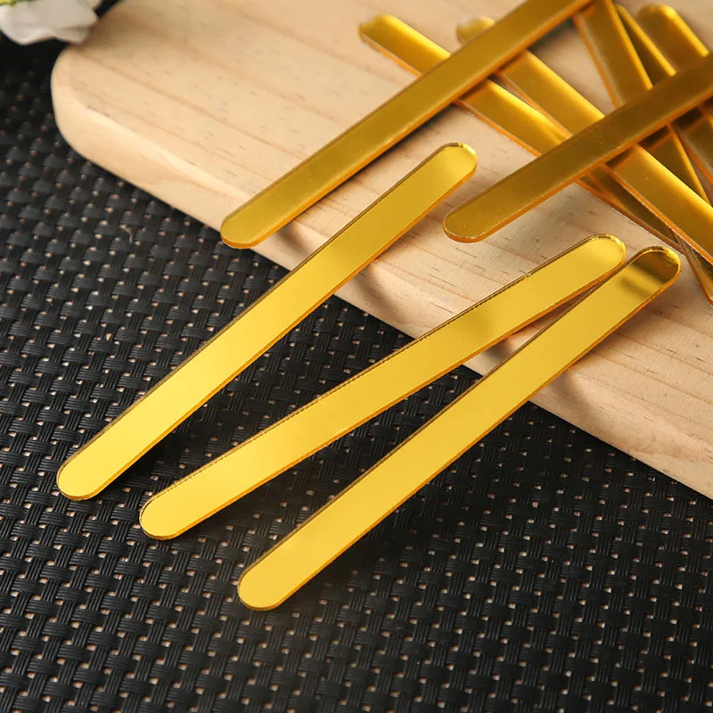 

10Pcs Reusable Kitchen Accessories Popsicle Sticks Multipurpose Mirror Polishing Pure Color Ice Cream Stick Acrylic