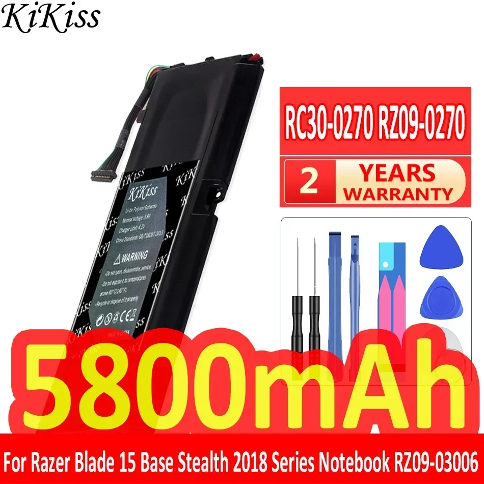Аккумулятор KiKiss для ноутбука Razer RZ09-03006 RZ09-0270 RZ09-02705E75-R3U1 Blade 15 Base Stealth серии 2018