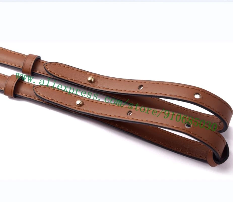 Top Quality Tan Brown Calfskin Shoulder Strap For Designer Women Daauphiine Backpack Carrying Belt Bag Parts Replacement