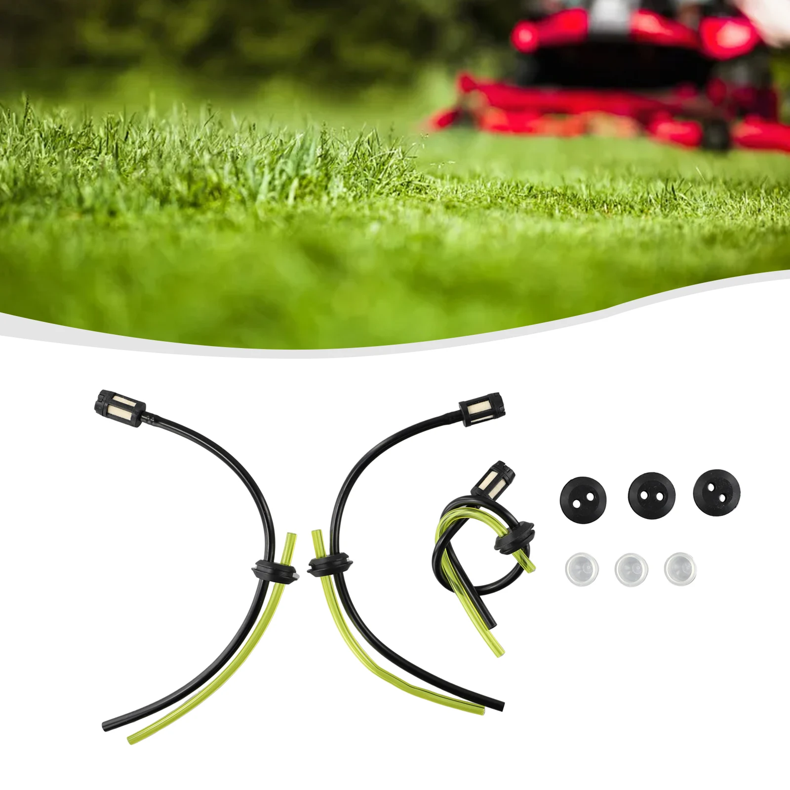 

3 Set Fuel Hoses With Fuel Filter And Gasket Primers Garden Power Tool Lawn Mower Hedge Trimmer Parts Fuel Filter Kit