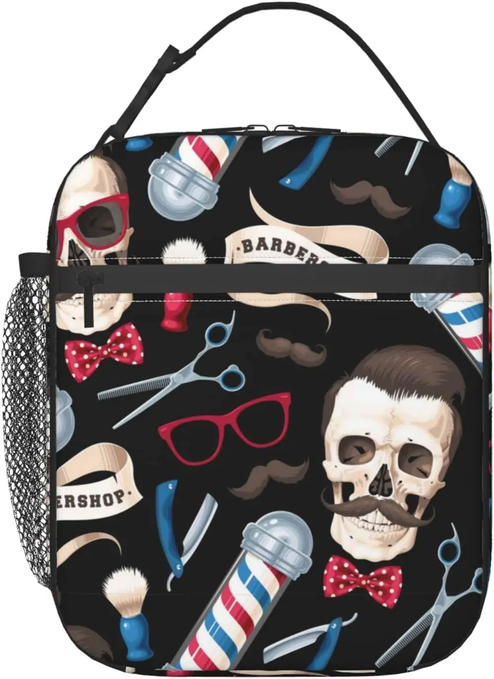 

Изолированный Ланч-бокс, многоразовая сумка, герметичная, с термоохлаждением, для гурманов, путешествий, пикника, черепа, парикмахерских, цветных ножниц