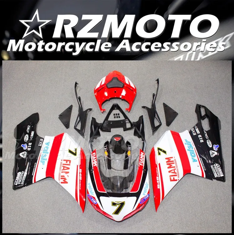 

4Gifts New ABS Whole Motorcycle Fairings Kit Fit For DUCATI 848 1098 1198 Bodywork Set custom 7